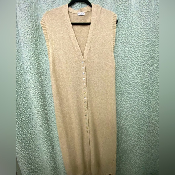 Long cashmere wool blend vest size s/m - Picture 1 of 5